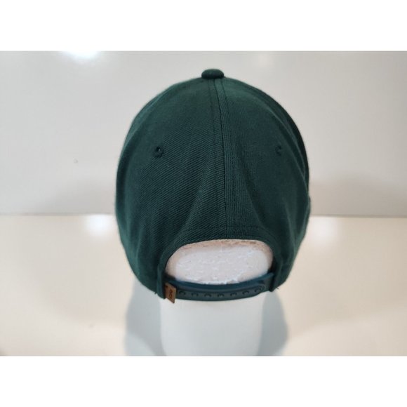 RVCA Snapback Wool Blend Leather Logo Patch Green - Picture 4 of 8